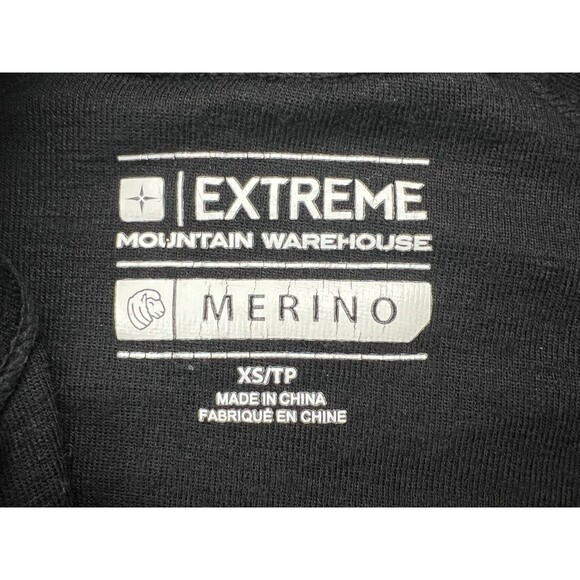 MOUNTAIN WAREHOUSE  EXTREME Merino Wool Shirt 1/4 Zip Baselayer Black Womens XS - Picture 10 of 11